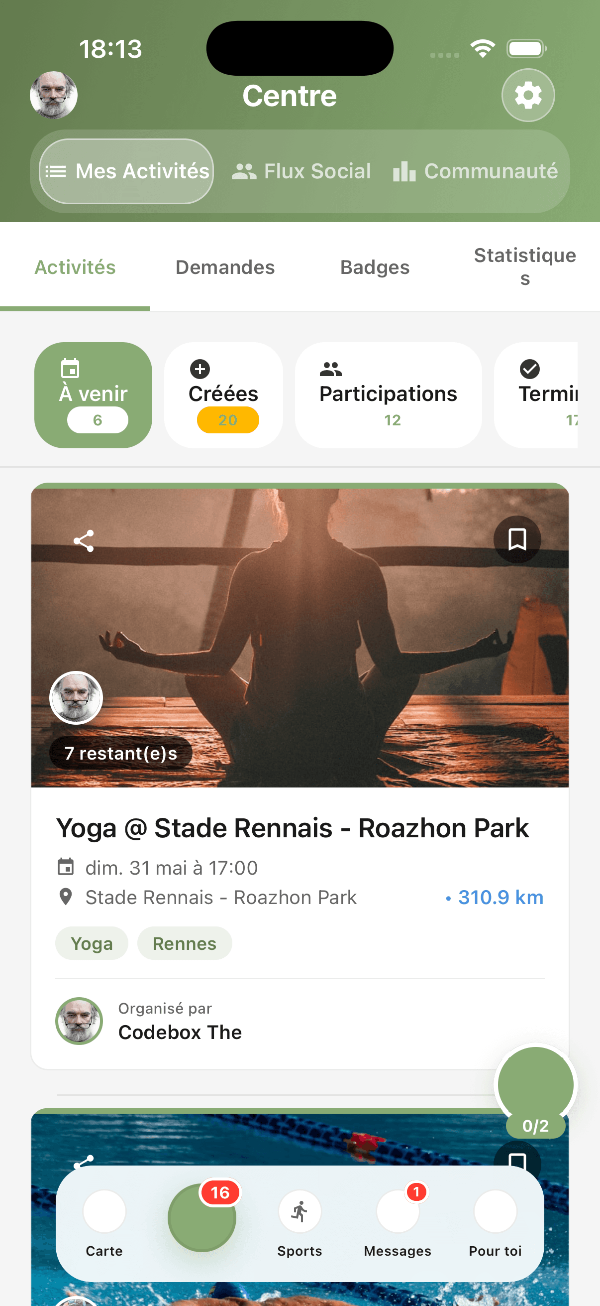 Création d'activité Tribbr